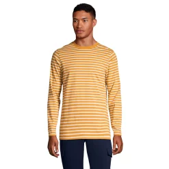 Big & Tall Lands' End Supima Crewneck Tee 18 Big & Tall Lands' End Supima Crewneck Tee -Mens Winter Outdoor Clothing Shop 5581276 Golden Brown Stripe