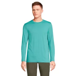 Big & Tall Lands' End Supima Crewneck Tee 17 Big & Tall Lands' End Supima Crewneck Tee -Mens Winter Outdoor Clothing Shop 5581276 Teal Shadow