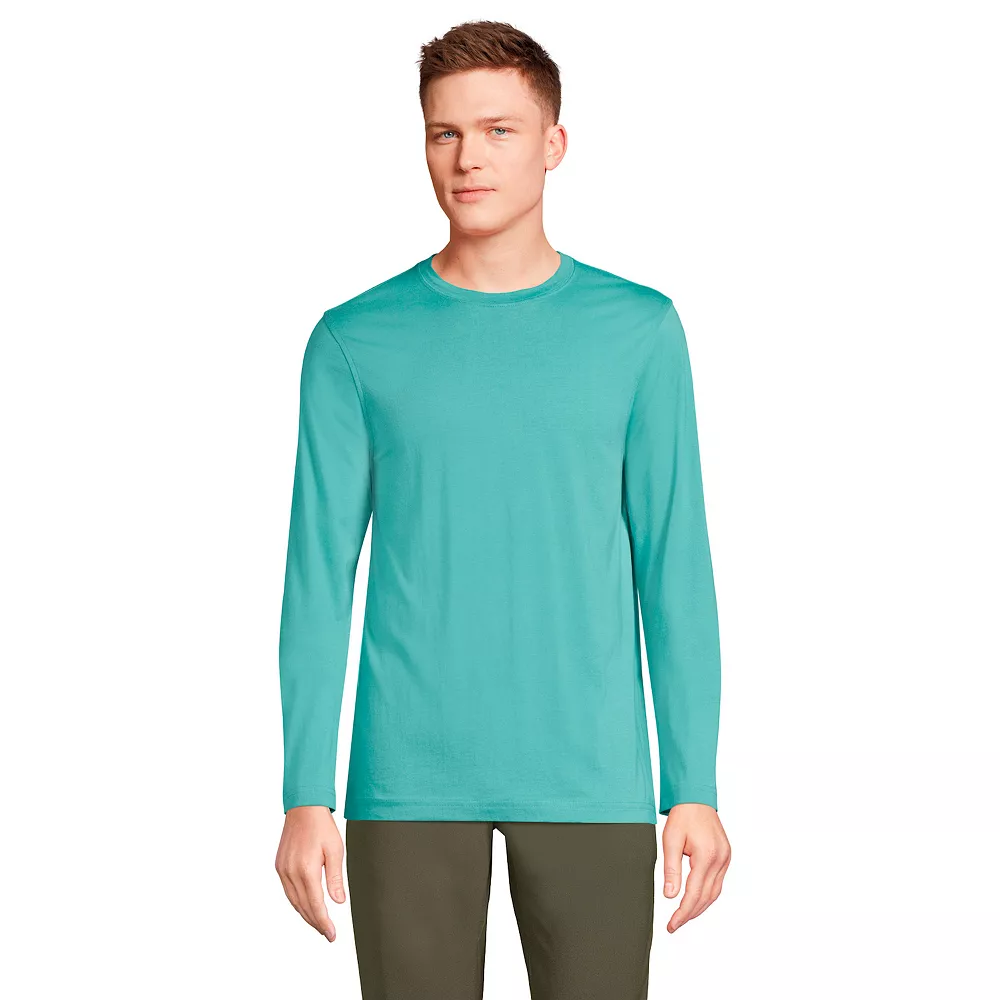 Big & Tall Lands' End Supima Crewneck Tee 7 Big & Tall Lands' End Supima Crewneck Tee - Image 5