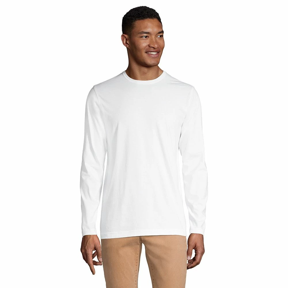 Big & Tall Lands' End Supima Crewneck Tee 5 Big & Tall Lands' End Supima Crewneck Tee - Image 3