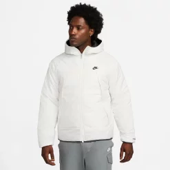 Men's Nike Therma-FIT Legacy Reversible Hooded Jacket -Mens Winter Outdoor Clothing Shop 5581463 Phantom Smoke Grey