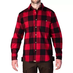 Men's Smith's Workwear Relaxed-Fit Buffalo Plaid Flannel Button-Down Shirt