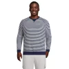Big & Tall Lands' End Serious Sweats Striped French Terry Crewneck Sweatshirt