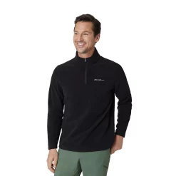 Men's Eddie Bauer Venture Fleece Quarter Zip Pullover 20 Men's Eddie Bauer Venture Fleece Quarter Zip Pullover -Mens Winter Outdoor Clothing Shop 5583104 Black