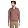 Big & Tall Lands' End Serious Sweats French Terry Quarter-Zip Polo -Mens Winter Outdoor Clothing Shop 5583154 Mauve Quartz