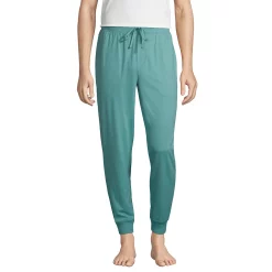 Big & Tall Lands' End Knit Jersey Jogger Pajama Pants 17 Big & Tall Lands' End Knit Jersey Jogger Pajama Pants -Mens Winter Outdoor Clothing Shop 5584299 Teal Shadow