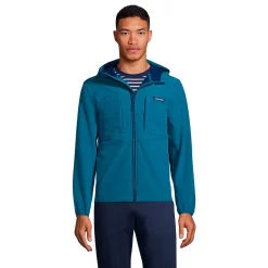 Big & Tall Lands' End Hooded Softshell Jacket -Mens Winter Outdoor Clothing Shop 5584466 Evening Blue