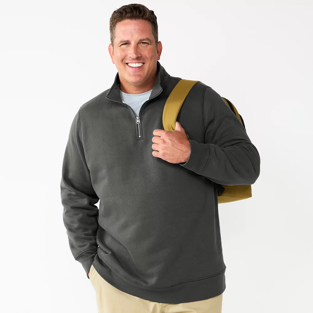 Big & Tall Sonoma Goods For Life® Quarter-Zip Fleece 10 Big & Tall Sonoma Goods For Life® Quarter-Zip Fleece - Image 8
