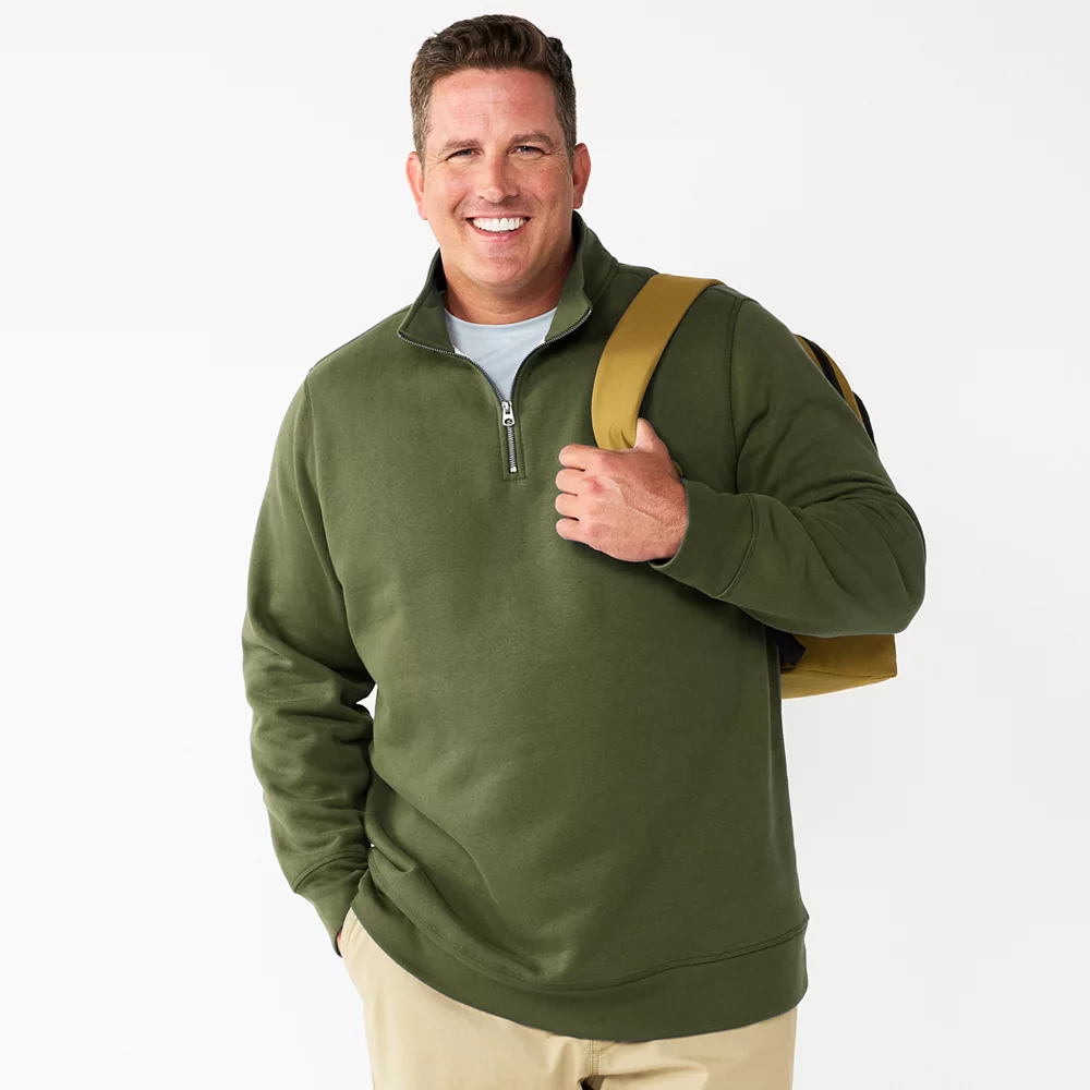 Big & Tall Sonoma Goods For Life® Quarter-Zip Fleece 7 Big & Tall Sonoma Goods For Life® Quarter-Zip Fleece - Image 5