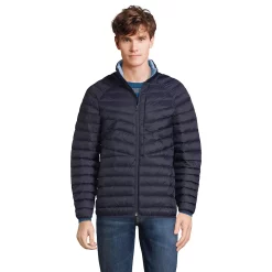 Men's Lands' End Packable Puffer Jacket -Mens Winter Outdoor Clothing Shop 5619802 Radiant Navy
