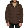 Men's Levi's® Four Pocket Hooded Parka -Mens Winter Outdoor Clothing Shop 5697512 Dark Brown