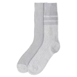Men's ClimateSmart by Cuddl Duds 2-Pack Sports Stripe Crew Socks 9 Men's ClimateSmart by Cuddl Duds 2-Pack Sports Stripe Crew Socks -Mens Winter Outdoor Clothing Shop 5735085 ALT