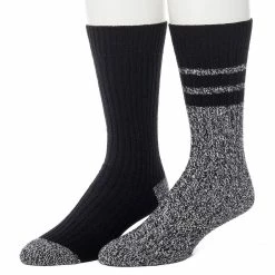 Men's ClimateSmart by Cuddl Duds 2-Pack Sports Stripe Crew Socks 8 Men's ClimateSmart by Cuddl Duds 2-Pack Sports Stripe Crew Socks -Mens Winter Outdoor Clothing Shop 5735085 Black