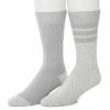 Men's ClimateSmart by Cuddl Duds 2-Pack Sports Stripe Crew Socks -Mens Winter Outdoor Clothing Shop 5735085 Grey