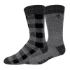 Men's Columbia Lifestyle Check Mate Medium Thermal 2-Pack Crew Socks -Mens Winter Outdoor Clothing Shop 5766436 Blackgraybuffalocheck