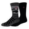 Men's Columbia Lifestyle Bison-Stripe Thermal Crew Socks -Mens Winter Outdoor Clothing Shop 5766531 Black