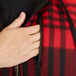 Men's Smith's Workwear Butter-Sherpa Lined Plaid Hooded Jacket -Mens Winter Outdoor Clothing Shop 5869374 ALT4