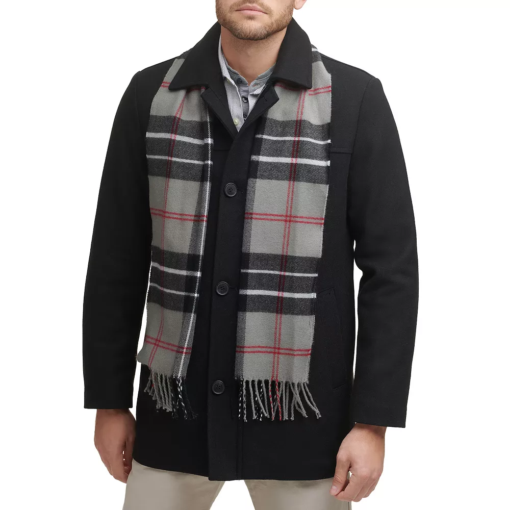 Men's Dockers Wool Blend Coat with Scarf 4 Men's Dockers Wool Blend Coat with Scarf - Image 2
