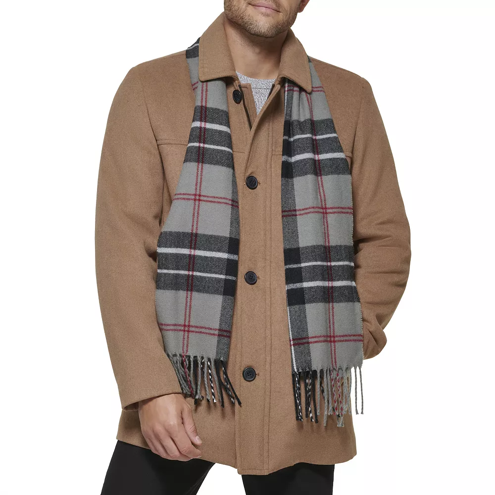 Men's Dockers Wool Blend Coat with Scarf 6 Men's Dockers Wool Blend Coat with Scarf - Image 4