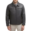Men's Dockers Faux Leather Jacket -Mens Winter Outdoor Clothing Shop 5926046 Gray