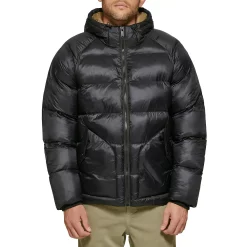 Men's Dockers Hooded Puffer Jacket -Mens Winter Outdoor Clothing Shop 5926050 ALT2