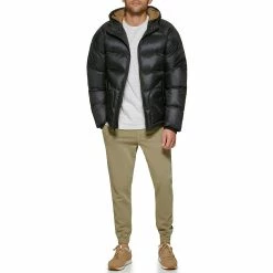 Men's Dockers Hooded Puffer Jacket -Mens Winter Outdoor Clothing Shop 5926050 ALT6