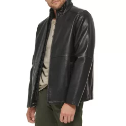 Men's Dockers Faux Leather Jacket with Quilted Bib -Mens Winter Outdoor Clothing Shop 5926055 ALT3