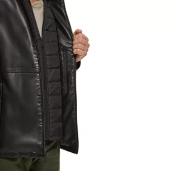 Men's Dockers Faux Leather Jacket with Quilted Bib -Mens Winter Outdoor Clothing Shop 5926055 ALT4