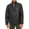 Men's Dockers Faux Leather Jacket with Quilted Bib 2 Men's Dockers Faux Leather Jacket with Quilted Bib -Mens Winter Outdoor Clothing Shop 5926055 Black