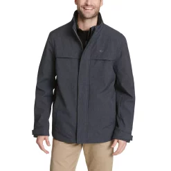 Men's Dockers Softshell Jacket with Quilted Bib -Mens Winter Outdoor Clothing Shop 5926056 Midnight Heather