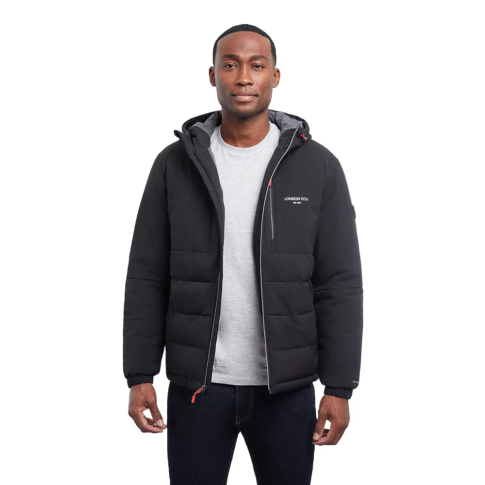 Men's London Fog Flex Stretch Hooded Puffer Coat 7 Men's London Fog Flex Stretch Hooded Puffer Coat - Image 5