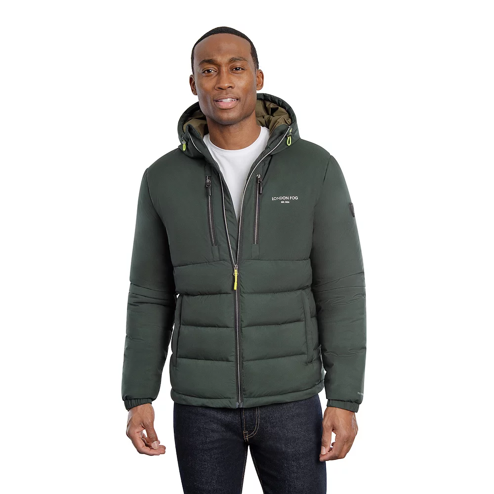 Men's London Fog Flex Stretch Hooded Puffer Coat 4 Men's London Fog Flex Stretch Hooded Puffer Coat - Image 2