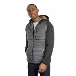 Men's London Fog Hybrid Hooded Packable Jacket -Mens Winter Outdoor Clothing Shop 5935034 ALT3