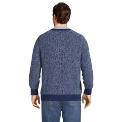 Big & Tall Lands' End Cotton Drifter Saddle Shaker Sweater -Mens Winter Outdoor Clothing Shop 5946581 ALT