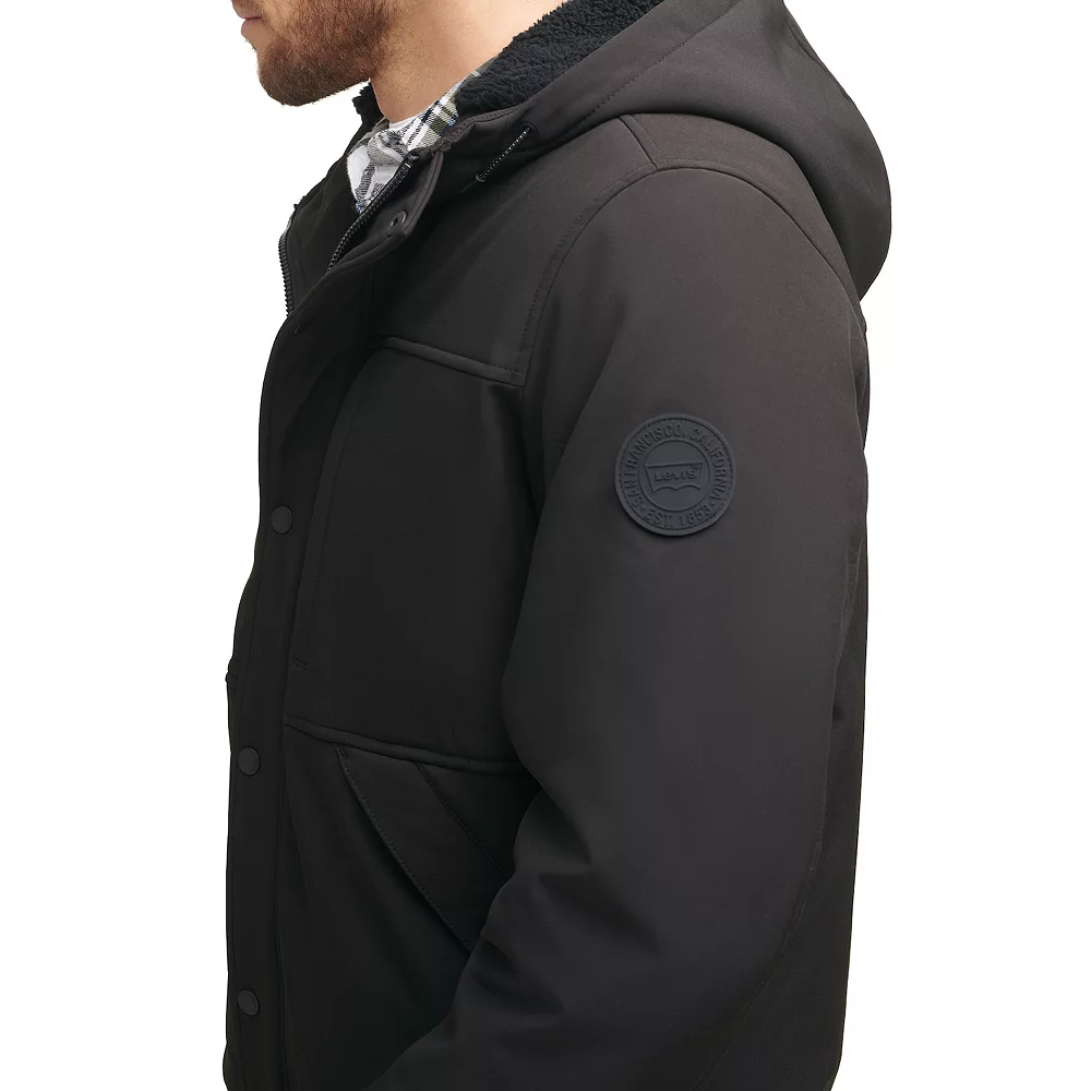 Men's Levi's® Mixed Media Hooded Bomber Jacket 9 Men's Levi's® Mixed Media Hooded Bomber Jacket - Image 7