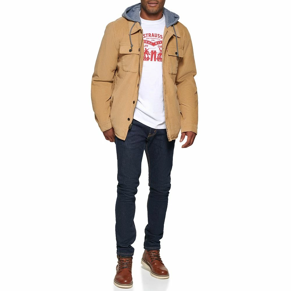 Men's Levi's® Corduroy Sherpa-Lined Hooded Shacket 7 Men's Levi's® Corduroy Sherpa-Lined Hooded Shacket - Image 5