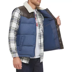 Men's Levi's® Out West Mixed Media Vest -Mens Winter Outdoor Clothing Shop 6033054 ALT2