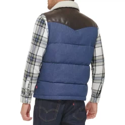 Men's Levi's® Out West Mixed Media Vest -Mens Winter Outdoor Clothing Shop 6033054 ALT3