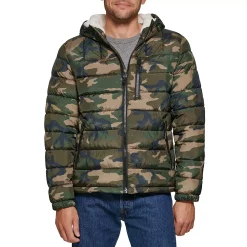 Men's Levi's® Hooded Puffer Jacket -Mens Winter Outdoor Clothing Shop 6033055 Camouflage