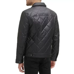 Men's Levi's® Faux-Leather Diamond Quilted Trucker Jacket 11 Men's Levi's® Faux-Leather Diamond Quilted Trucker Jacket -Mens Winter Outdoor Clothing Shop 6033060 ALT3