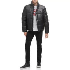 Men's Levi's® Faux-Leather Fashion Puffer Jacket -Mens Winter Outdoor Clothing Shop 6033062 ALT5
