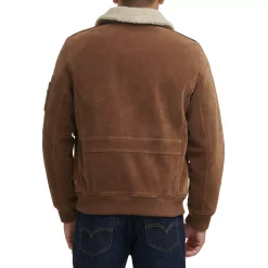 Men's Levi's® Faux Suede Aviator Bomber Jacket -Mens Winter Outdoor Clothing Shop 6033066 ALT2