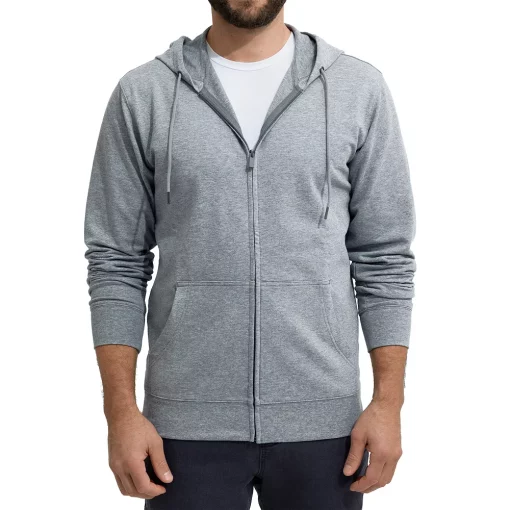 Men's Caliville Cotton Stretch Full-Zip Hoodie -Mens Winter Outdoor Clothing Shop 6150427 Heather Charcoal